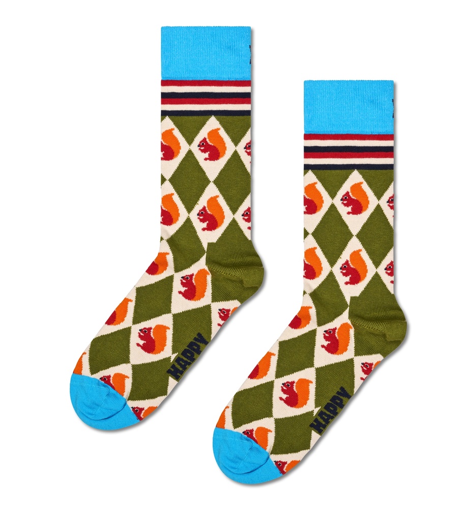 Squirrel Argyle Sock