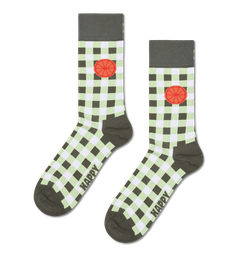 Gingham Orange Sock